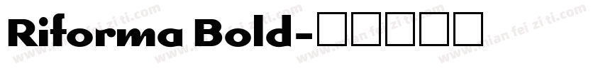 Riforma Bold字体转换